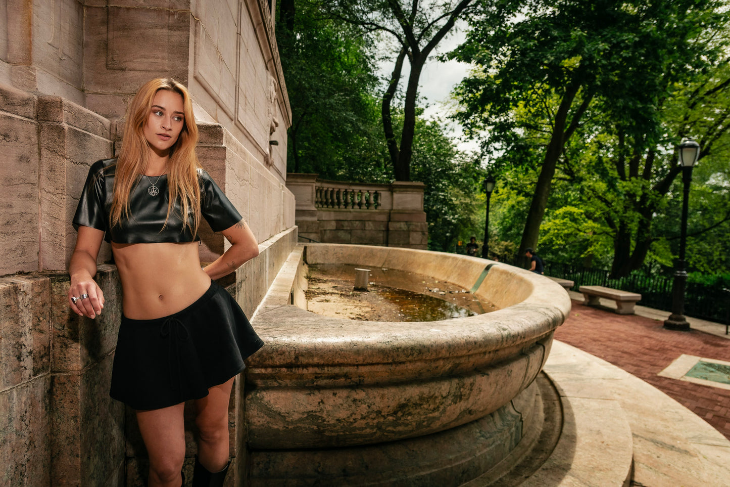 Vegan Leather Super Crop Top