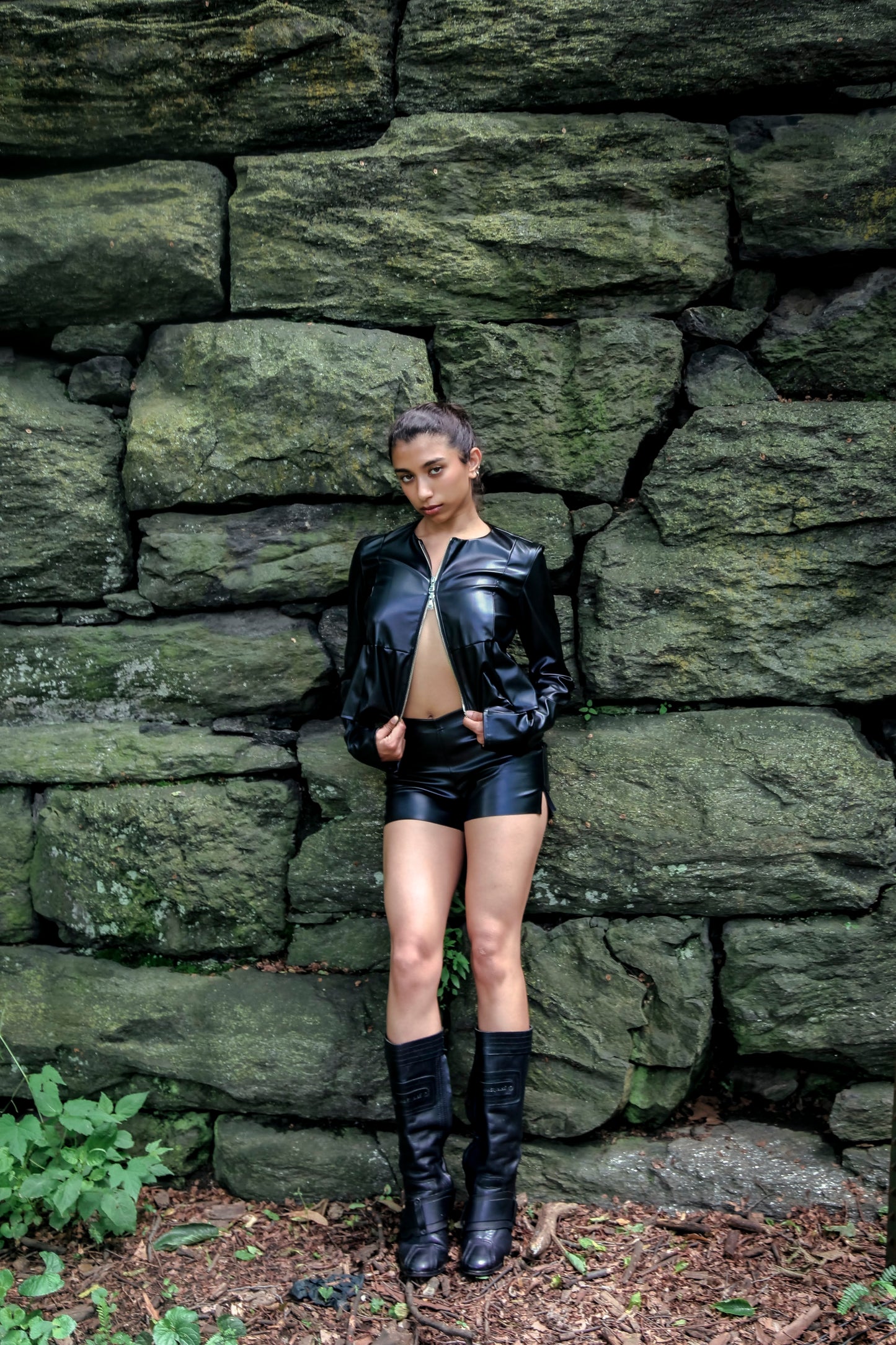 Vegan Leather Micro Shorts