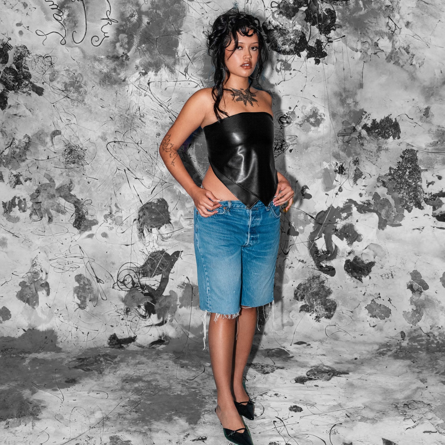 bluestory, vegan leather clothing brand leather bandana