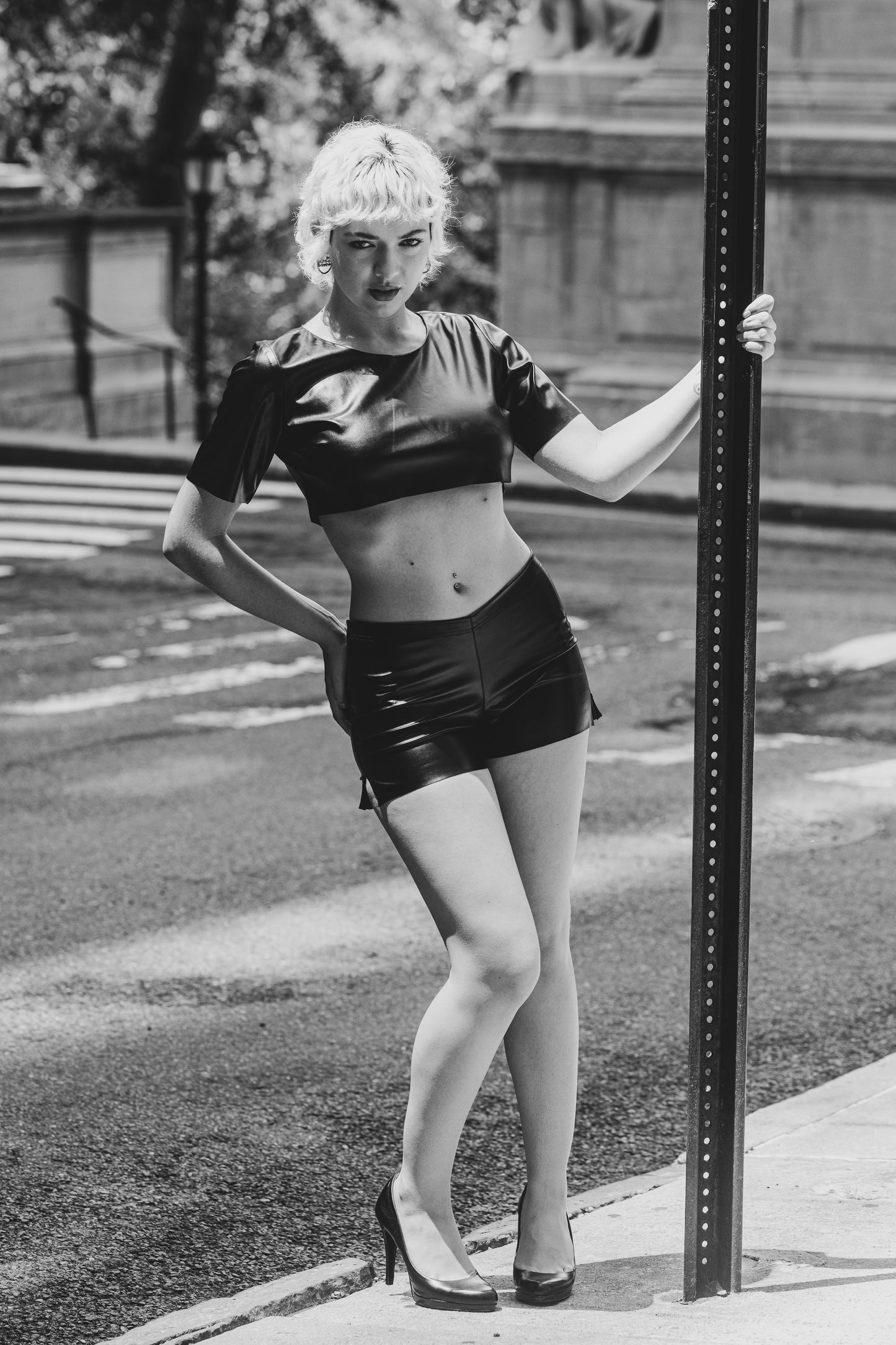 Vegan Leather Micro Shorts