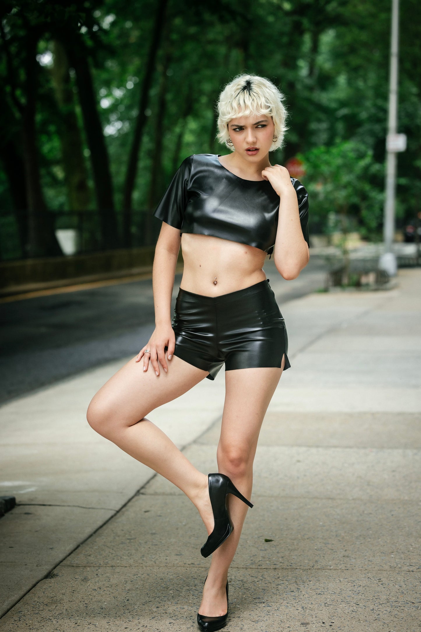 Vegan Leather Micro Shorts