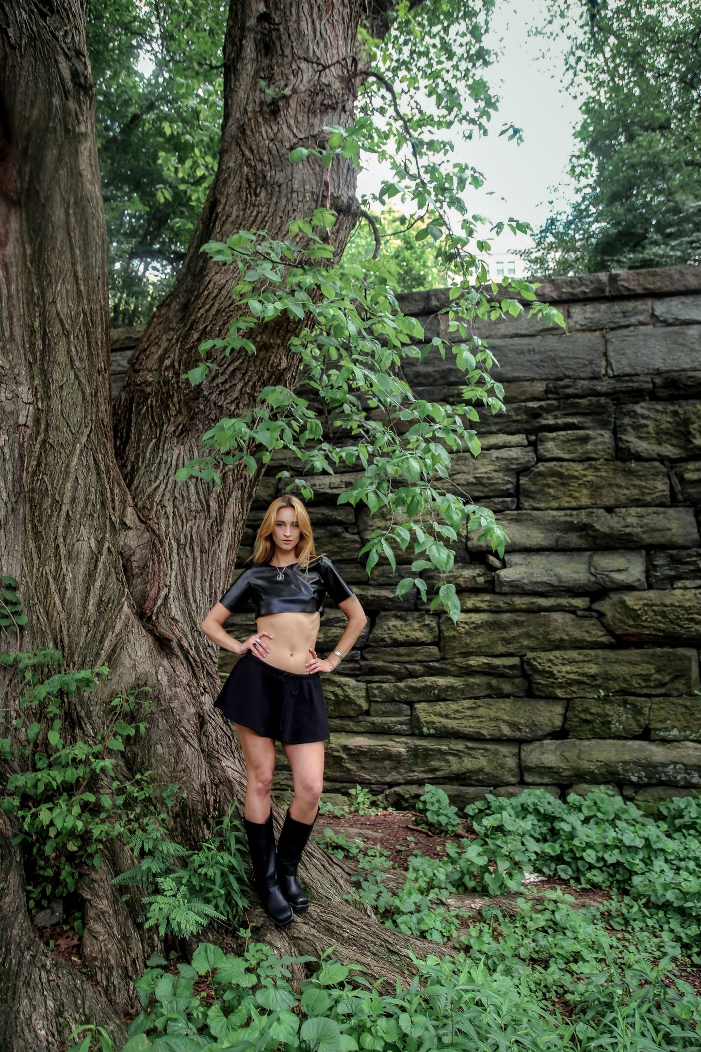 Vegan Leather Super Crop Top