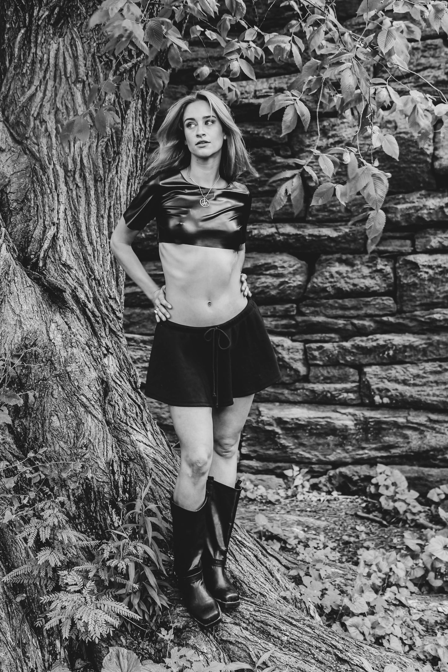 Vegan Leather Super Crop Top