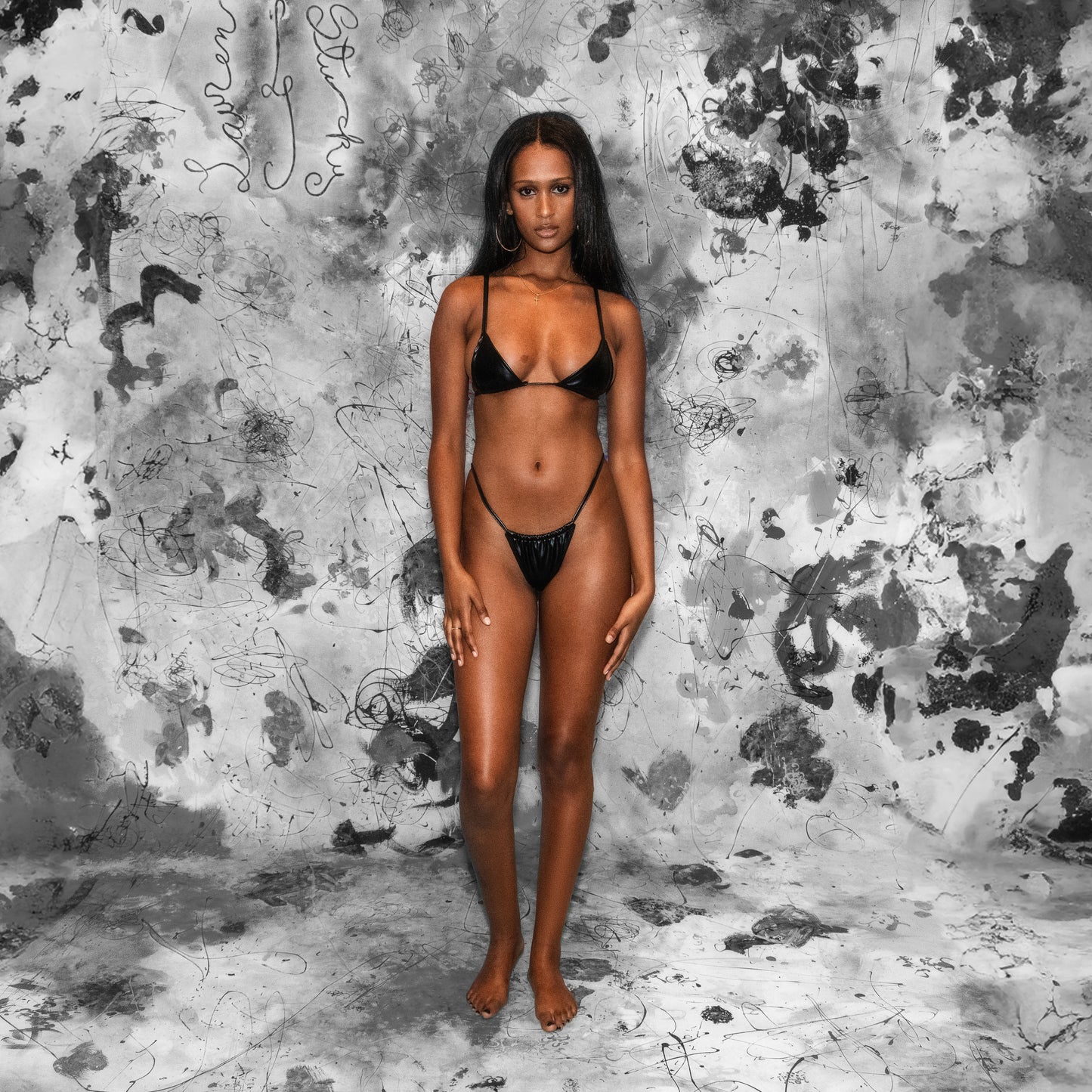 bluestory, bluestory vegan leather clothing brand made in la los angeles ca usa leather bikini segen guben photographed at aleph studio