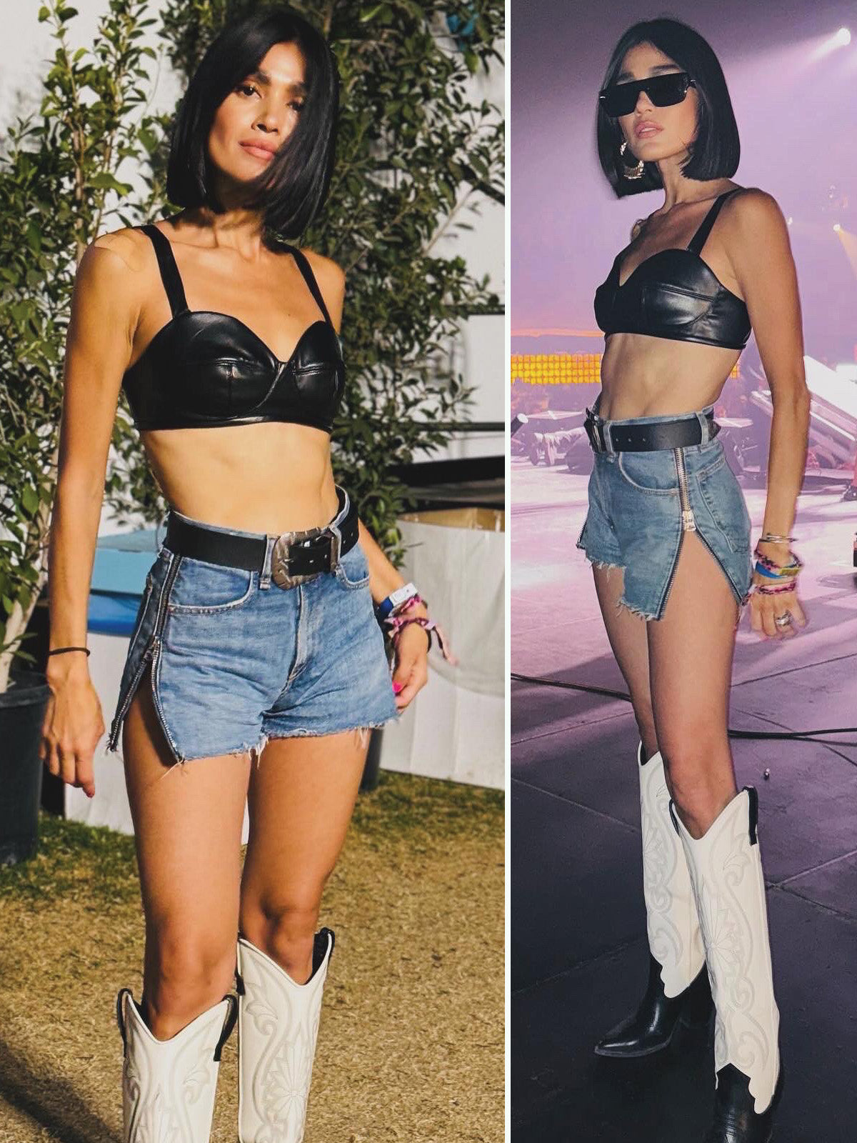 bluestory, bluestory vegan leather bustier bra made in la los angeles ca usa leather bustier bra sybil haagen coachella 
